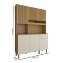 Ver imagem 4 de Cozinha Compacta Luce 6 Portas 1 Gaveta 100% Mdf Amêndoa/off White - Panorama Móveis