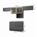 Ver imagem 4 de Cozinha Completa 5 Peças 5 Portas 3 Gavetas 280cm com Vidro