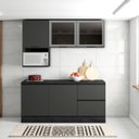 Ver imagem 1 de Cozinha Moderna Compacta 180cm 5 Peças Etna Poliman Móveis