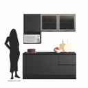 Ver imagem 3 de Cozinha Moderna Compacta 180cm 5 Peças Etna Poliman Móveis