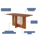 Ver imagem 3 de Mesa de Madeira Louise 160 Cm Cinamomo - Cimol
