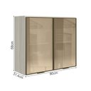 Ver imagem 4 de Armario Aereo 2 Portas Vidro Mdf 80 Cm Kali 1221162 Bianco Toq Nicioli