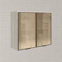 Ver imagem 3 de Armario Aereo 2 Portas Vidro Mdf 80 Cm Kali 1221162 Bianco Toq Nicioli