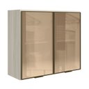 Ver imagem 1 de Armario Aereo 2 Portas Vidro Mdf 80 Cm Kali 1221162 Bianco Toq Nicioli