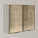 Ver imagem 2 de Armario Aereo 2 Portas Vidro Mdf 80 Cm Kali 1221162 Bianco Toq Nicioli