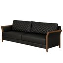 Ver imagem 1 de Sofa 2 Lugares Ambar 165 cm Braços Pes em Madeira Courino Tcs 724 Moll