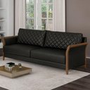 Ver imagem 2 de Sofa 2 Lugares Ambar 165 cm Braços Pes em Madeira Courino Tcs 724 Moll