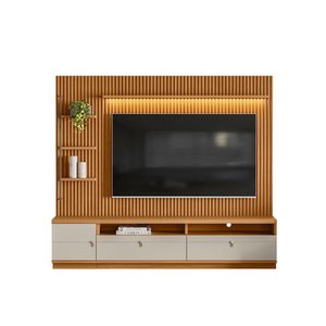 Conjunto Rack e Painel 2 Modulo Lateral Ouro Preto Linea Brasil
