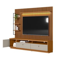 Conjunto Rack e Painel 2 Modulo Lateral Ouro Preto Linea Brasil - 4