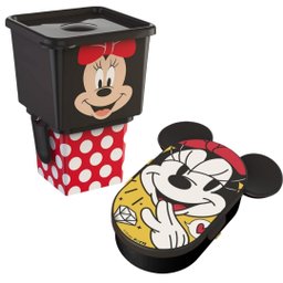 Conjunto 3 Potes Kit Organizador Minnie Mouse Disney 180ml e 430ml - Potte - 1