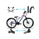 Ver imagem 1 de Bicicleta Viking Aro 26 Tuffx25/30 Vmaxx Freio Hidráulico 21v Prata Azul