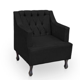 Poltrona para Sala de Estar Clássica Confortável e Reforçada Suede Elizabeth - 4
