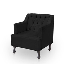 Poltrona para Sala de Estar Clássica Confortável e Reforçada Suede Elizabeth - 5