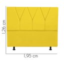 Ver imagem 2 de Cabeceira Estofada King 195CM Jade Courino Amarelo - D A DECOR D&A Decor