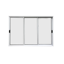 Ver imagem 1 de Vitrô 3 Folhas Móveis de Correr Aluminio Branco 1,00x1,80 Linha 18 Modular