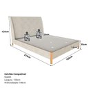 Ver imagem 3 de Cama com Cabeceira Queen sob Medida e 2 Mesas 100% Mdf Cor:veludo Creme com Grigio