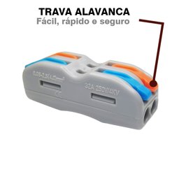 Conectores Eléctrico Borne Emenda 2 Fios Duplo Pct 2-2 - 4