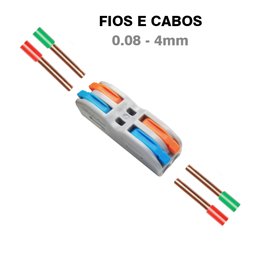 Conectores Eléctrico Borne Emenda 2 Fios Duplo Pct 2-2 - 6