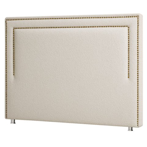 Cabeceira Cama Box King 195 Cm London Bouclé Off White - Nexta Casa