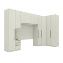 Ver imagem 7 de Quarto Modulado Seletto 10 Portas 3 Gavetas MDP Areia Móveis Henn