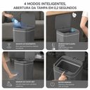 Ver imagem 4 de Lixeira 14 Litros Automatica com Sensor Inteligente Recarregavel Cesto de Lixo Cozinha Banheiro Escr