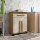 Ver imagem 4 de Armário Multiuso Marion 2 Portas 1 Prateleira 75cm Cinamomo Off White RV Móveis