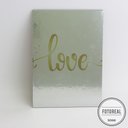 Ver imagem 2 de Placa Decorativa Metálica Love Dourado Tacolado Papel de Parede 30 X 40cm