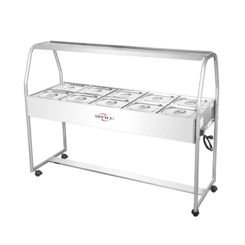 Buffet Térmico Aquecido 10 Cubas Inox Spl-512 220V - Spolu