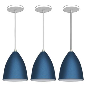 Kit 3 Pendentes Vegas Azul / Branco R.r.j.v