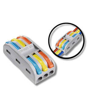 Kit 10 Conectores Emenda Fio Alavanca 3 Vias 32a Anti Chamas