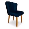 Kit 2 Cadeiras Poltrona Sala Jantar Penteadeira Pétala Suede Azul Marinho - 3