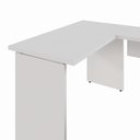 Ver imagem 6 de Mesa Escrivaninha 120cm em L Tampo 30mm Pés Painel F5 Office Cor:Cinza