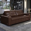 Ver imagem 1 de Sofá Decorativo 2 Lugares Turim 150cm Couro Caramelo G58 - Gran Belo