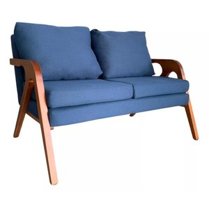 Poltrona Mona Namoradeira 2 Lugares Pés Madeira