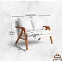 Ver imagem 2 de Poltrona Mona Namoradeira 2 Lugares Pés Madeira