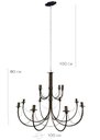 Ver imagem 2 de lustre luminária em ferro teto 12 bocais 2 andares salão pé direito festas sala de jantar decoração