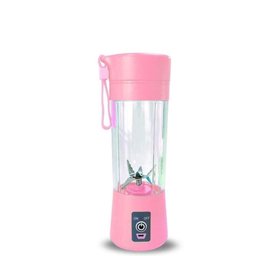 Mini Liquidificador Vitaminas Portátil Copo Bate - Rosa - 1