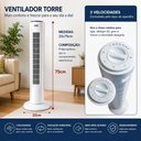 Ver imagem 6 de Circulador de Ar Torre 220V 40W com 3 Velocidades Silencioso Branco