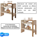 Ver imagem 4 de Aparador Recepção Adega Cantinho Café Hall Entrada Vidro:mel/off White