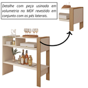 Ver imagem 3 de Aparador Recepção Adega Cantinho Café Hall Entrada Vidro:mel/off White