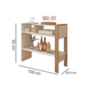 Ver imagem 5 de Aparador Recepção Adega Cantinho Café Hall Entrada Vidro:mel/off White