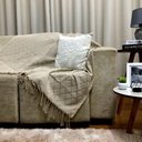 Ver imagem 2 de Xale para Poltrona Manta para Sofá 1,60x1,40m Catedral Branco Navaro