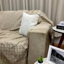 Ver imagem 3 de Xale para Poltrona Manta para Sofá 1,60x1,40m Catedral Branco Navaro