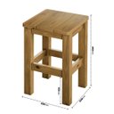 Ver imagem 2 de Kit 2 Banquetas Baixa Nemargi Madeira Maciça Cor Nogueira