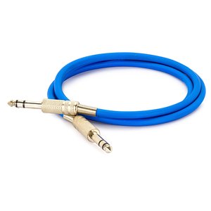 Cabo P10 para P10 Estéreo - Azul 3 Metros