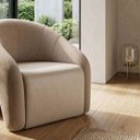 Ver imagem 2 de Poltrona Decorativa Confortável Pé Palitos:Veludo Capuccino