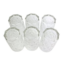 Kit com 6 Copos de Vidro Diamante 370ml - 5