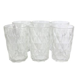Kit com 6 Copos de Vidro Diamante 370ml - 4
