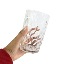 Kit com 6 Copos de Vidro Diamante 370ml - 6