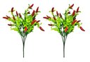 Ver imagem 1 de Jogo 2 Buquê Pimenta Artificial 18 Pimentas Cada 35cm